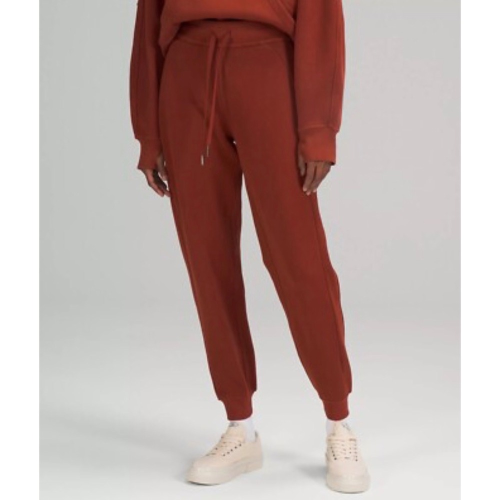 Lululemon Scuba High Rise Jogger Terracotta Burnt‎ Orange Fleece Pants Size 4
